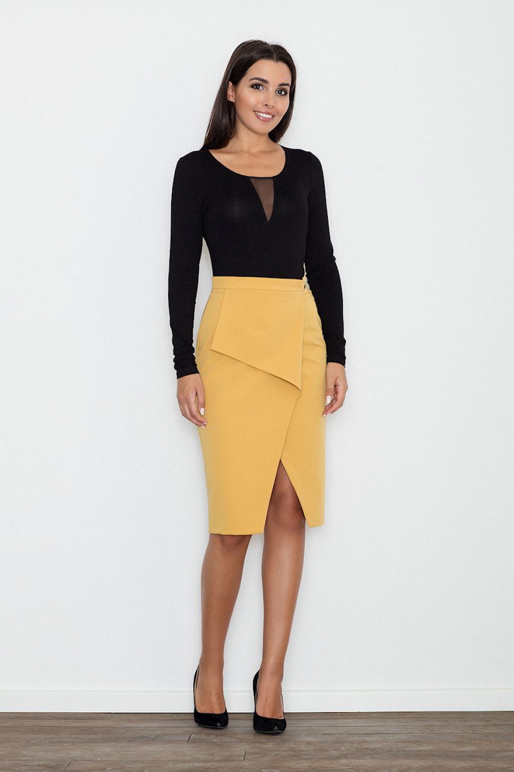 Spódnica Model M559 Yellow - Figl111094 - Żółty
