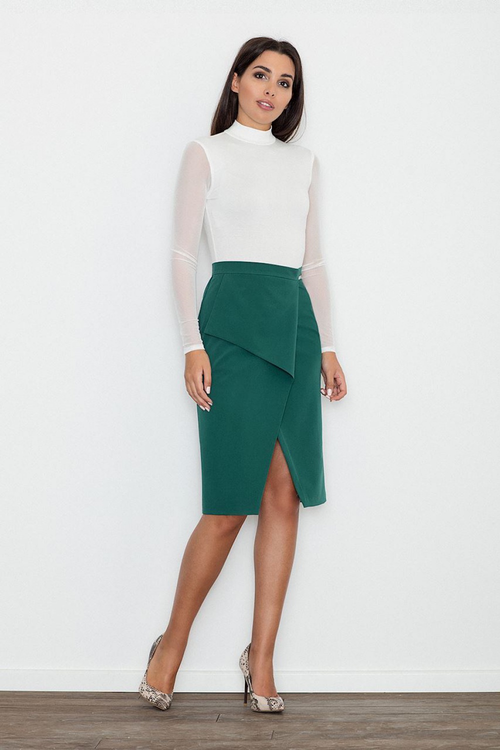Spódnica Model M559 Green - Figl111097 - Zielony