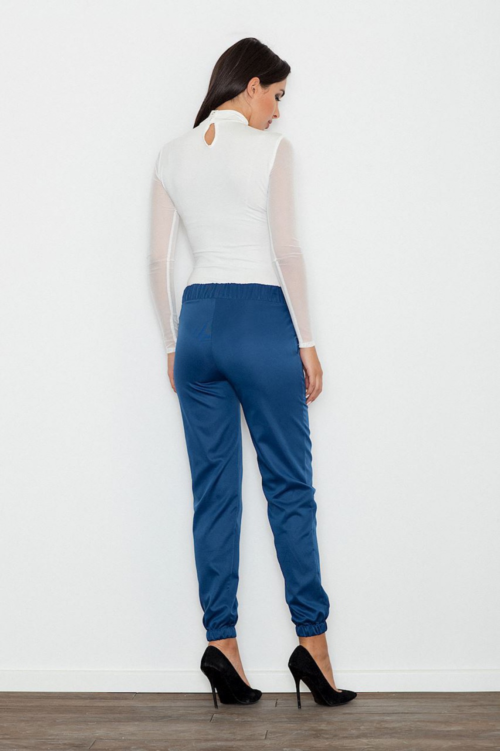 Spodnie Damskie Model M556 Blue - Figl111105 - Niebieski - obrazek 2