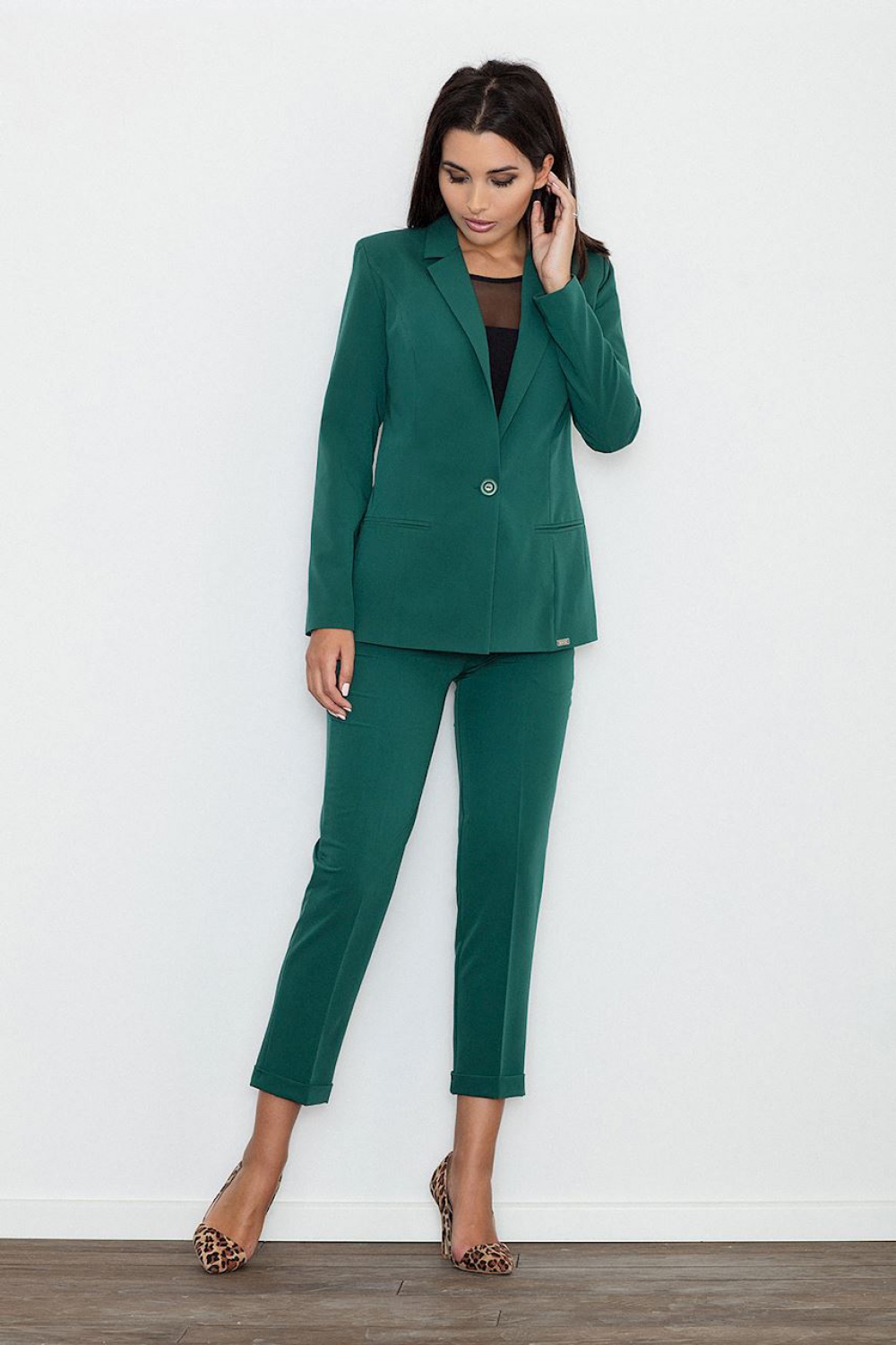 Spodnie Damskie Model M552 Green - Figl111116 - Zielony
