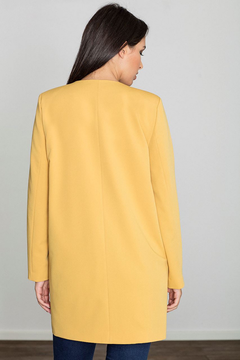 Płaszcz Damski Model M551 Yellow - Figl111120 - Żółty - obrazek 2
