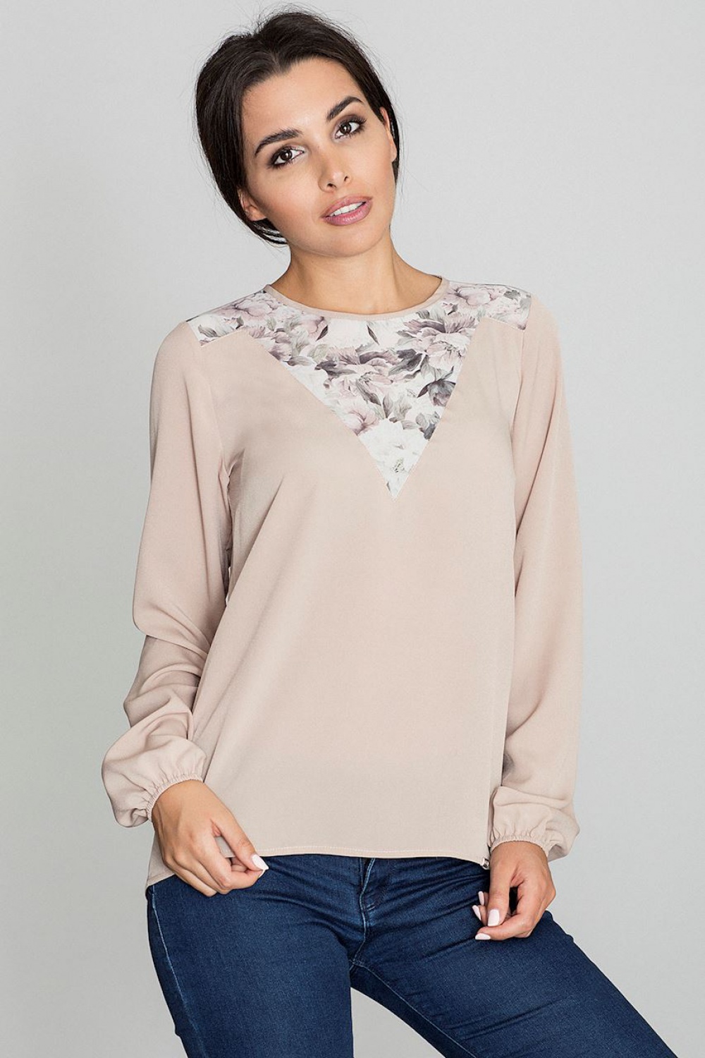 Bluzka Model M549 Beige - Figl111132 - Beżowy