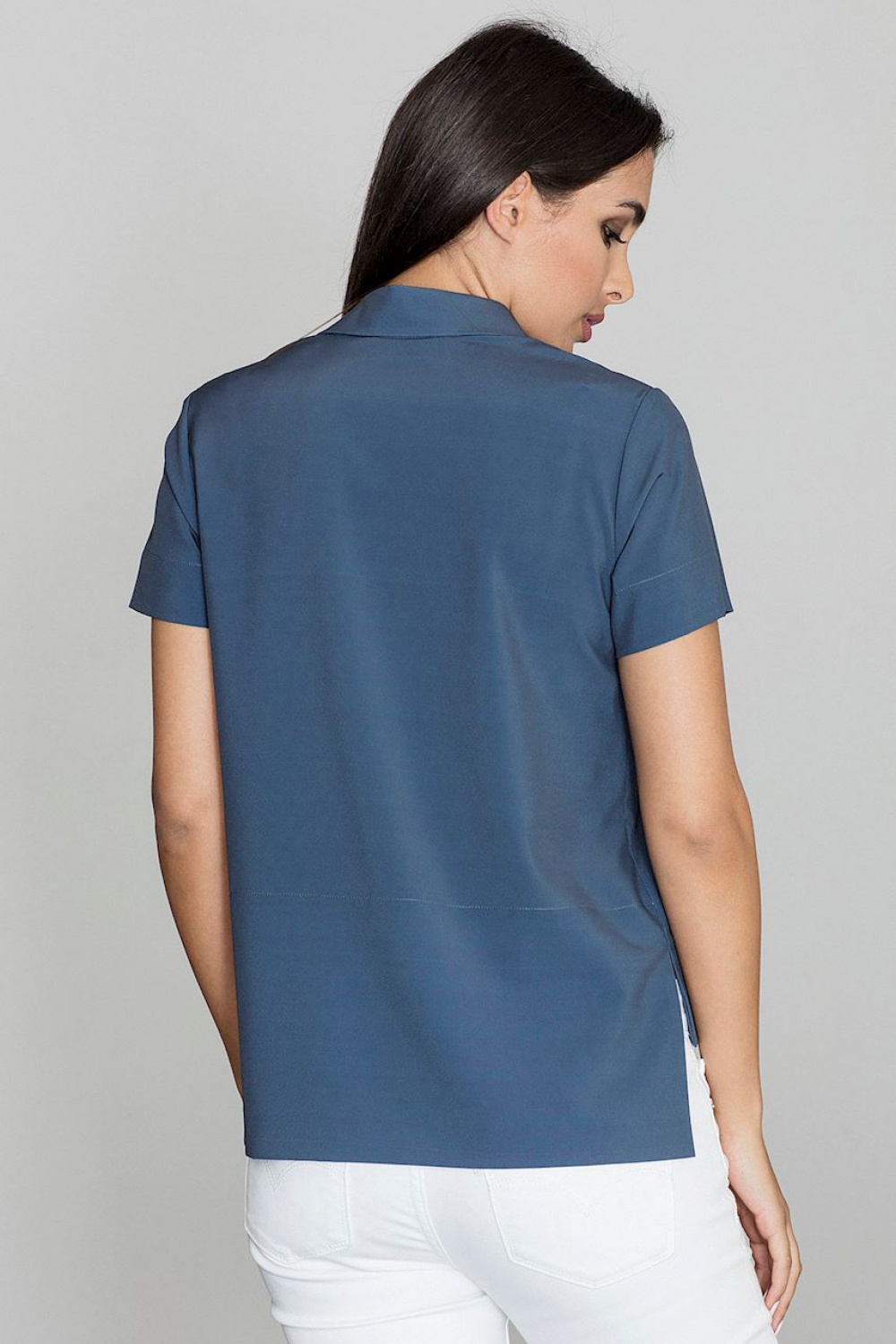 Bluzka Model M548 Navy - Figl111142 - Granatowy - obrazek 2