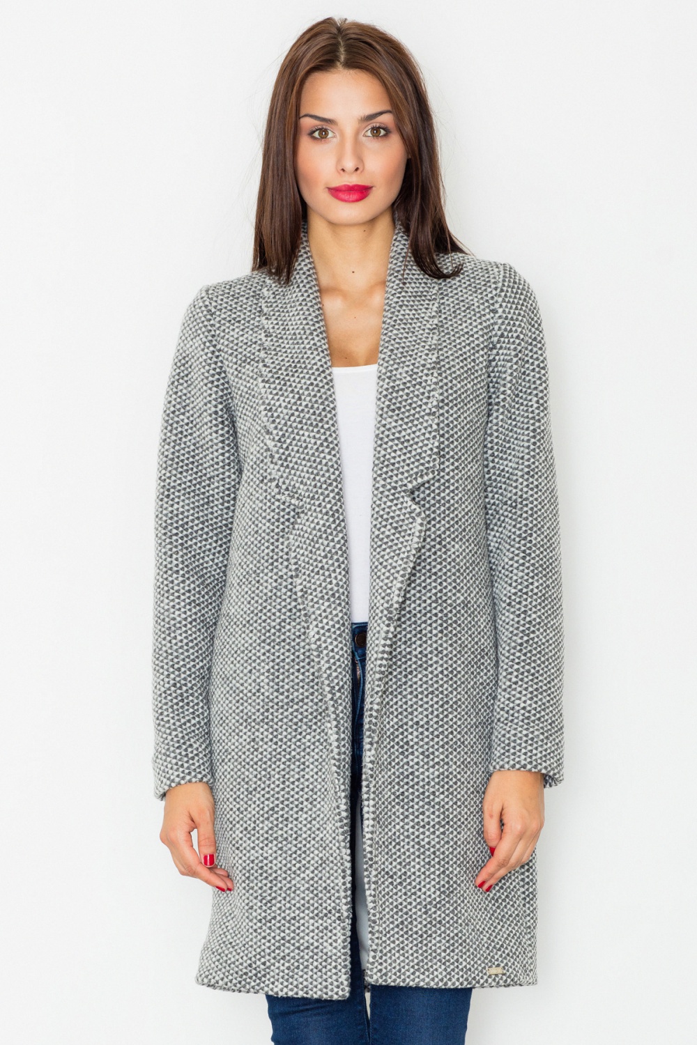 Płaszcz Damski Model M527 Grey - Figl111250 - Szary