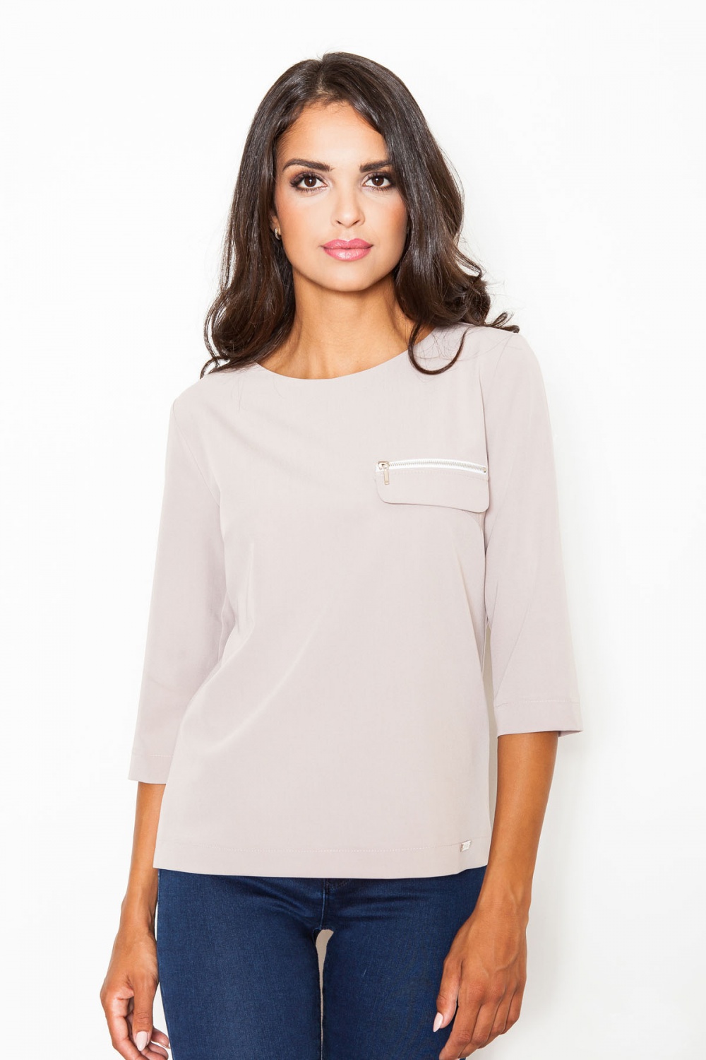 Bluzka Model M393 Beige - Figl111533 - Beżowy