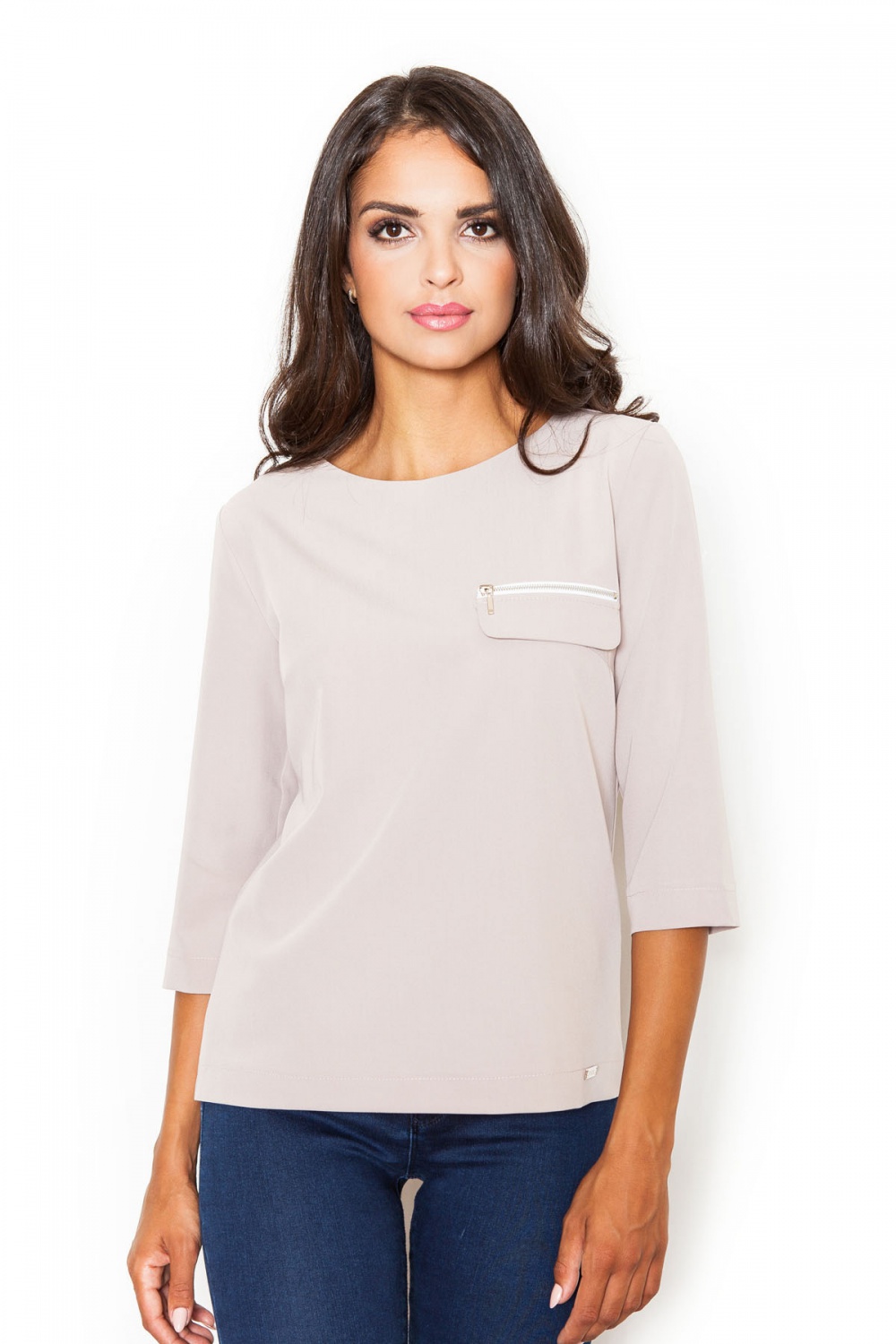 Bluzka Model M393 Beige - Figl111533 - Beżowy - obrazek 2