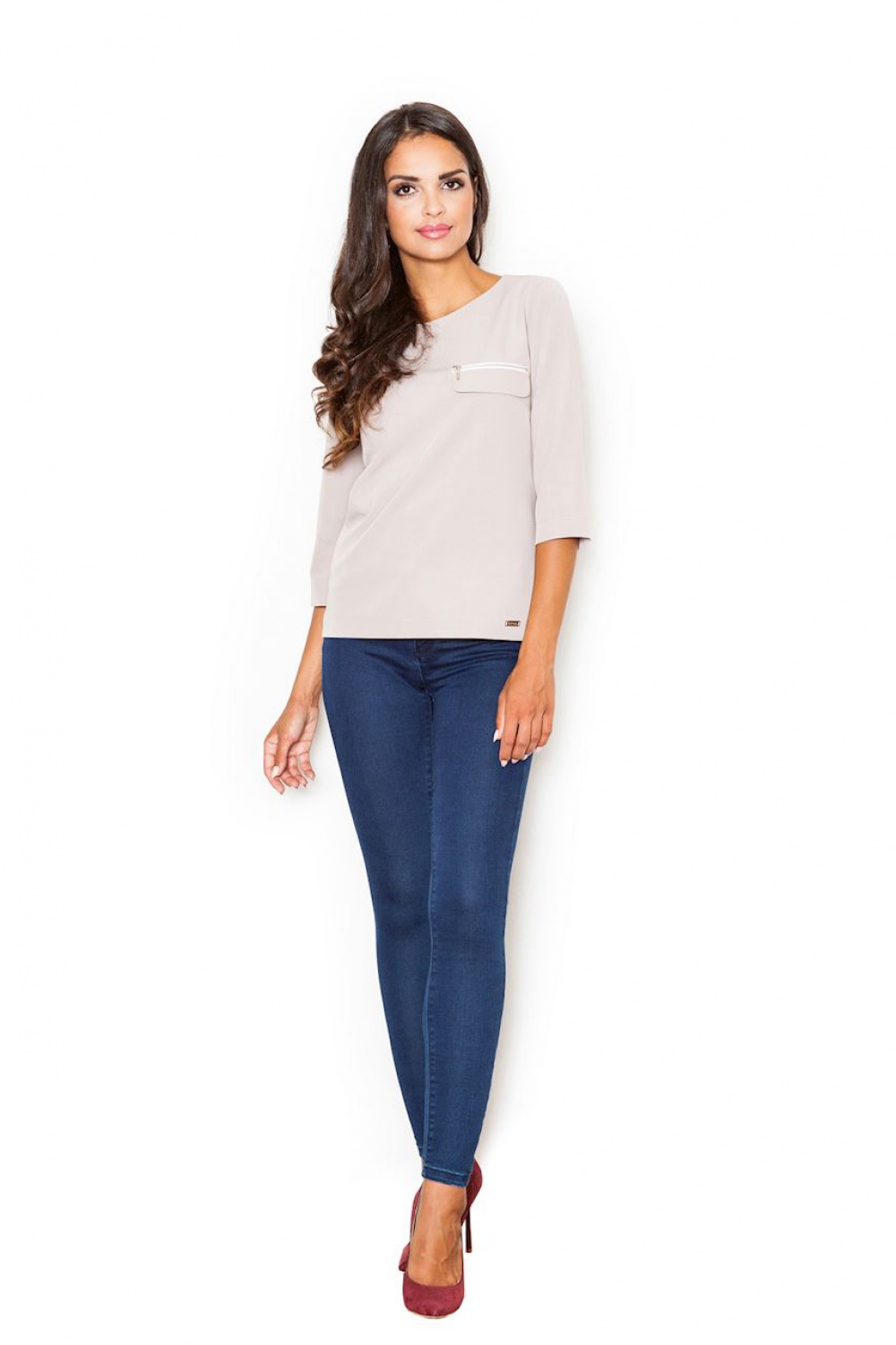 Bluzka Model M393 Beige - Figl111533 - Beżowy - obrazek 4