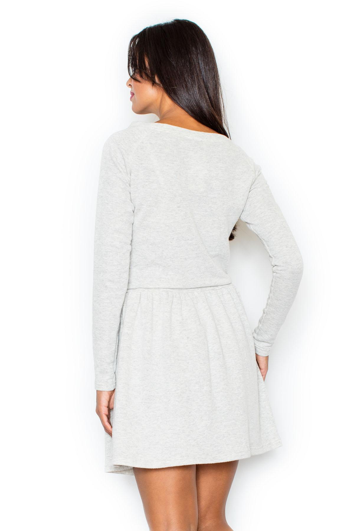 Sukienka Model 334 Light Grey - Figl44261 - Szary - obrazek 2