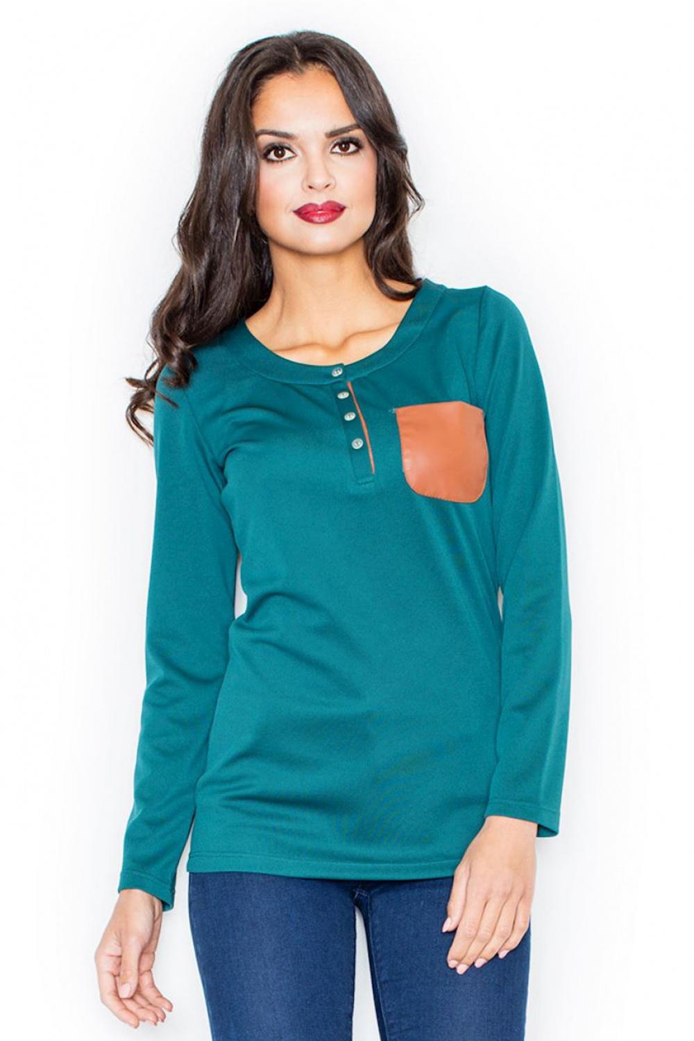Bluzka Model M156 Green - Figl111737 - Zielony - obrazek 2