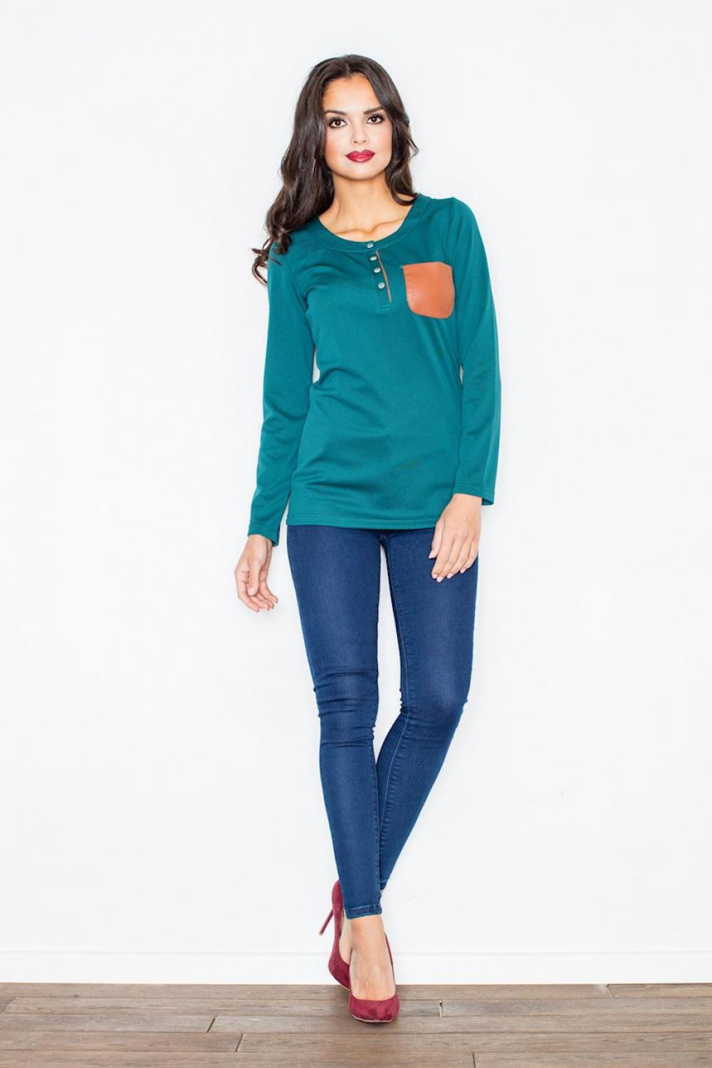 Bluzka Model M156 Green - Figl111737 - Zielony - obrazek 3
