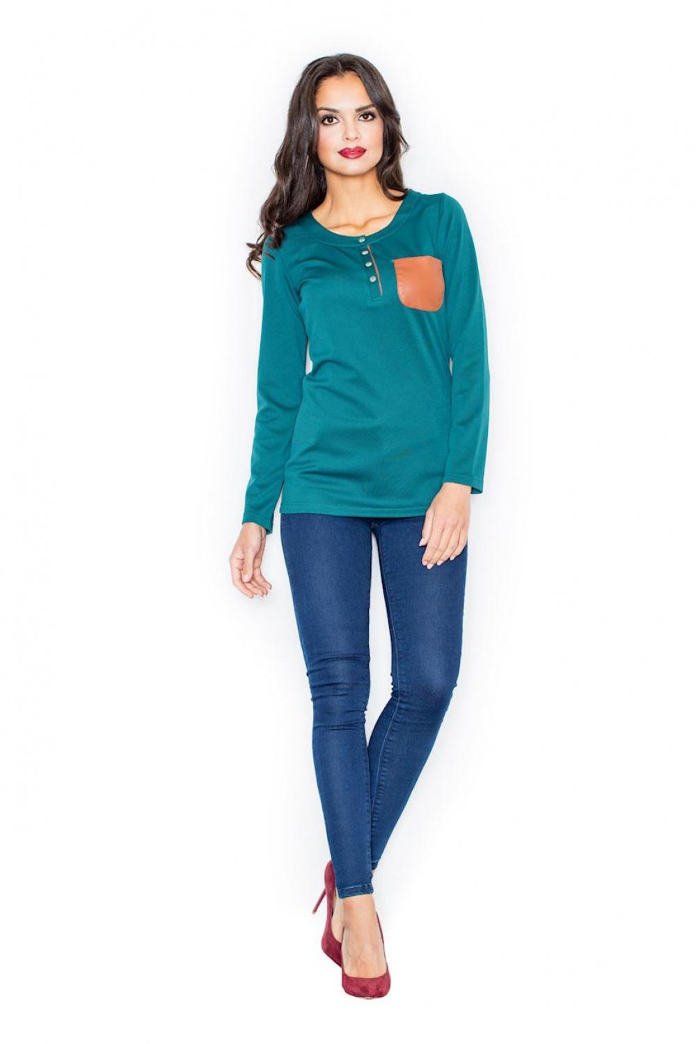 Bluzka Model M156 Green - Figl111737 - Zielony - obrazek 4