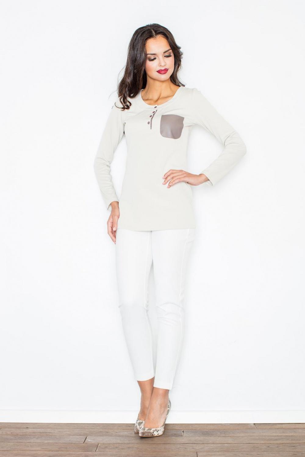 Bluzka Model M156 Beige - Figl111738 - Beżowy - obrazek 3