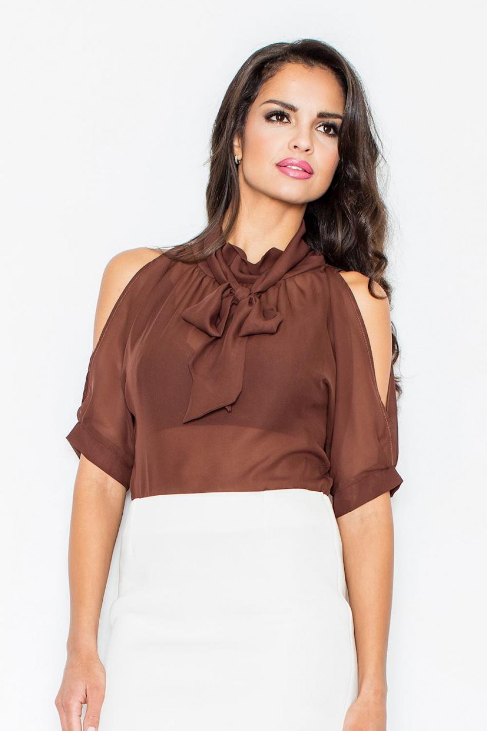 Bluzka Model M113 Brown - Figl111741 - Brązowy