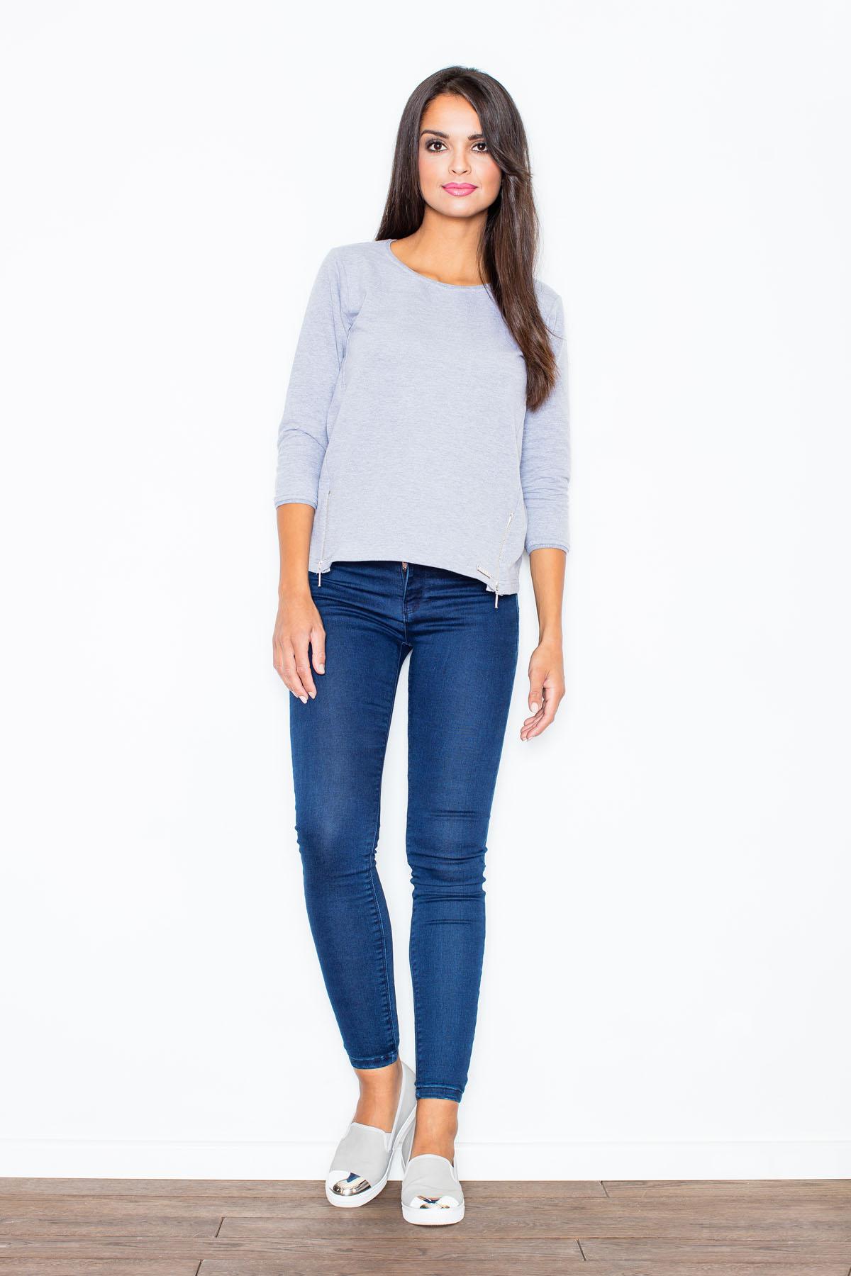 Bluza Damska Model 339 Grey - Figl43857 - Szary - obrazek 2