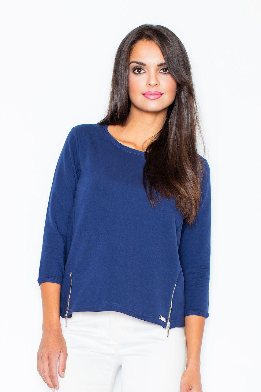Bluza Damska Model 339 Navy - Figl43858 - Niebieski