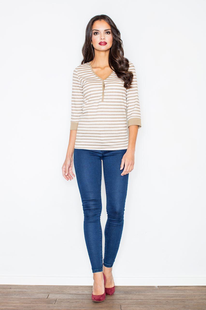 Bluzka Model 289 Beige - Figl44216 - Beżowy - obrazek 2
