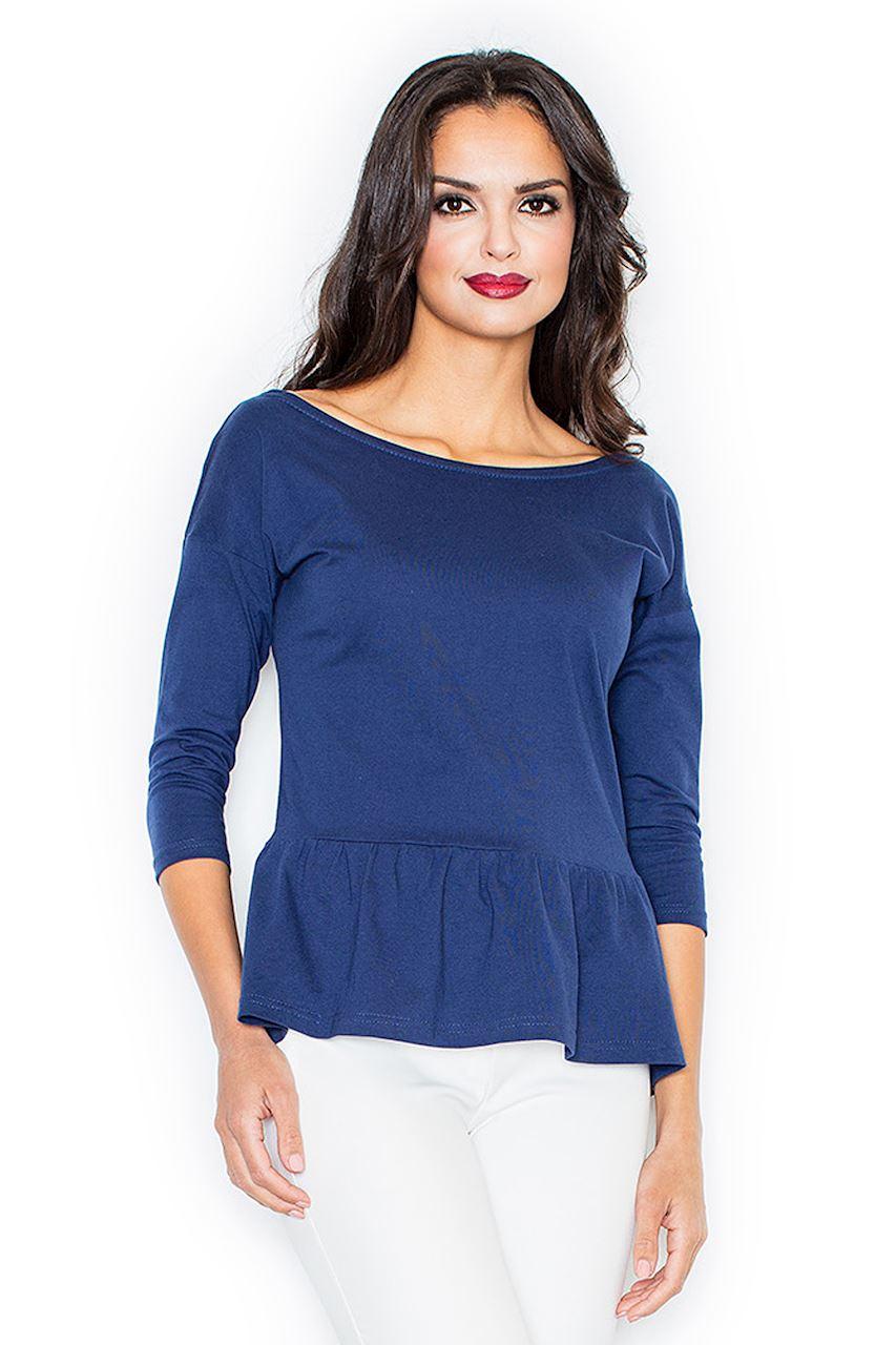 Bluzka Model 233 Navy - Figl44524 - Niebieski