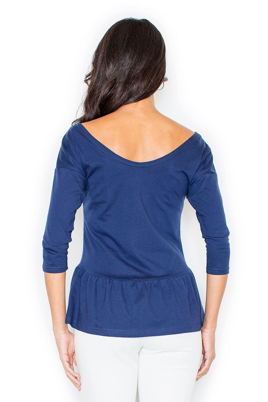 Bluzka Model 233 Navy - Figl44524 - Niebieski - obrazek 3