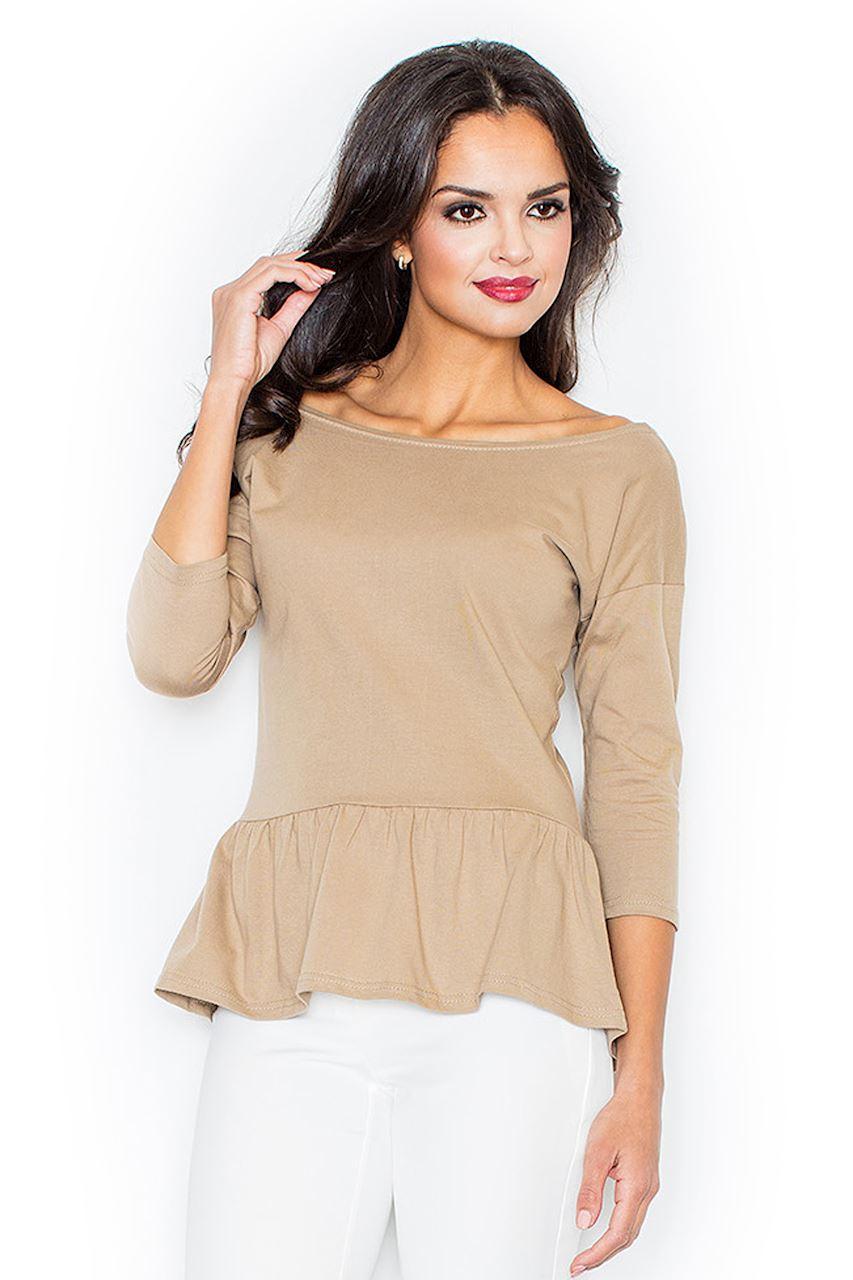 Bluzka Model 233 Beige - Figl44527 - Beżowy