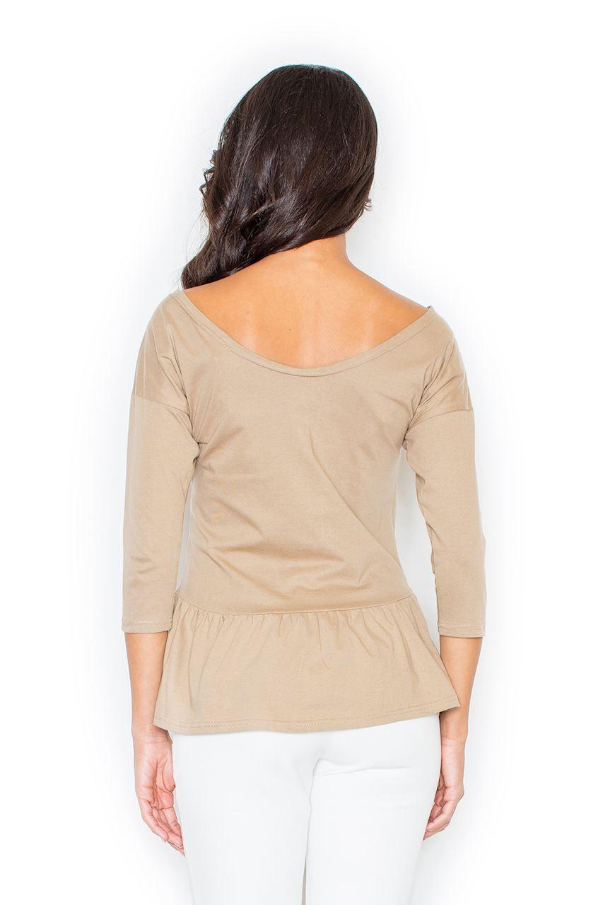 Bluzka Model 233 Beige - Figl44527 - Beżowy - obrazek 3