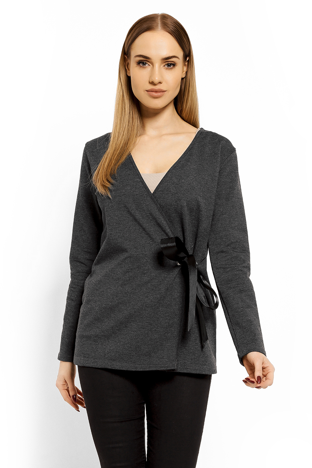 Bluzka Model 1626 Grafit - PeeKaBoo113246 - Szary