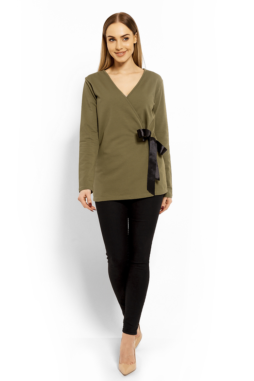 Bluzka Model 1626 Khaki - PeeKaBoo113248 - Zielony - obrazek 2