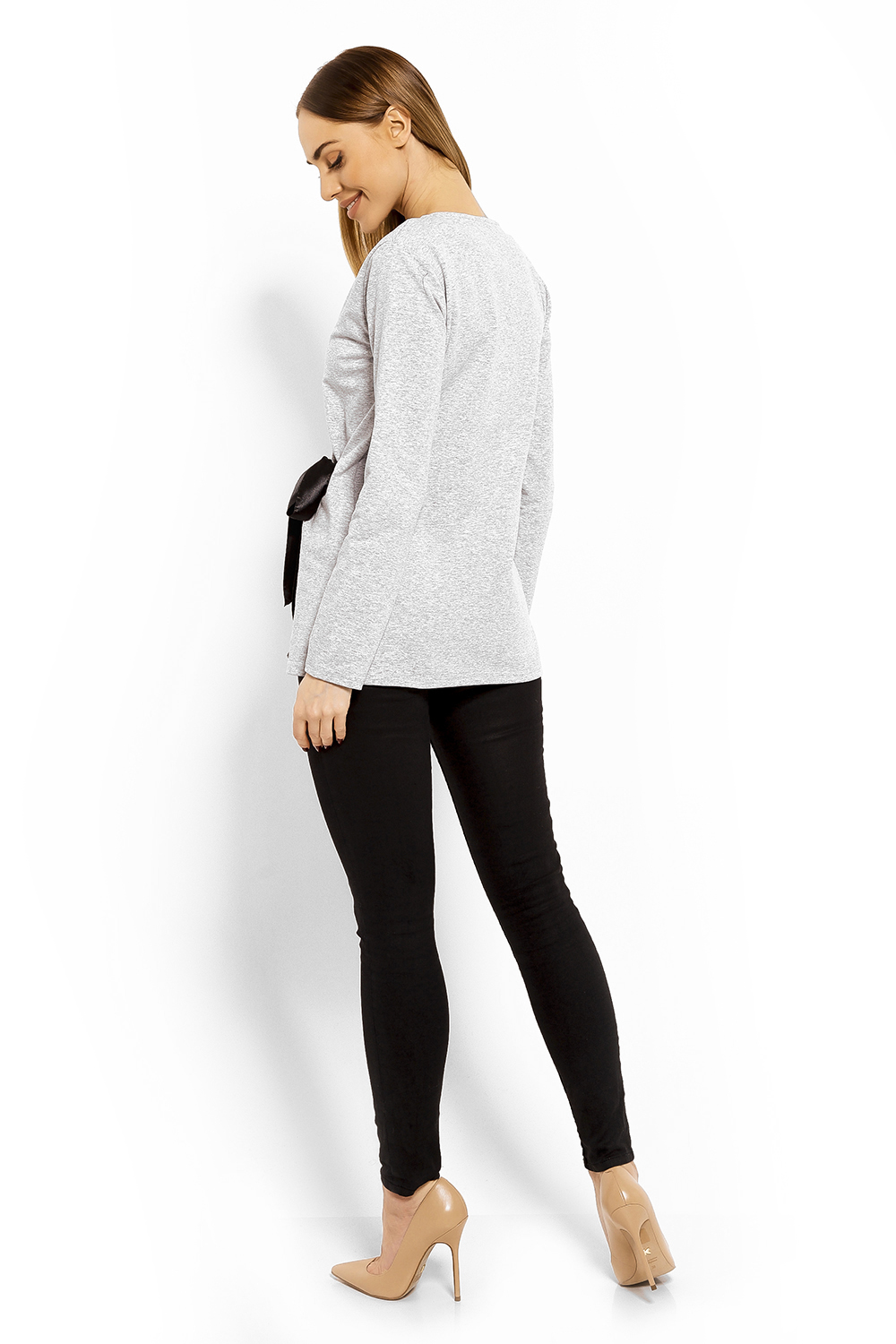 Bluzka Model 1626 Light Grey - PeeKaBoo113249 - Szary - obrazek 3