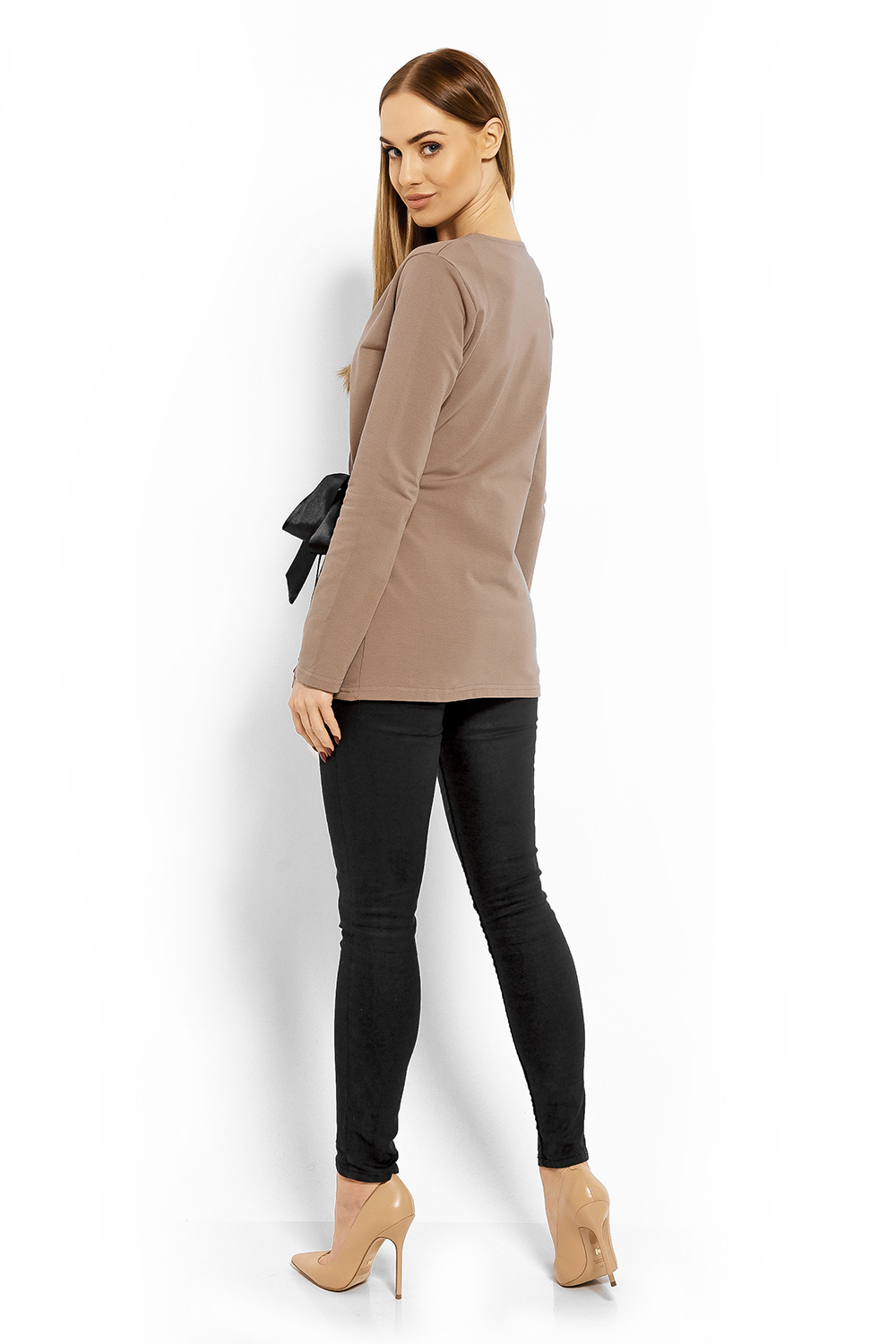 Bluzka Model 1626 Cappuccino - PeeKaBoo113250 - Beżowy - obrazek 3