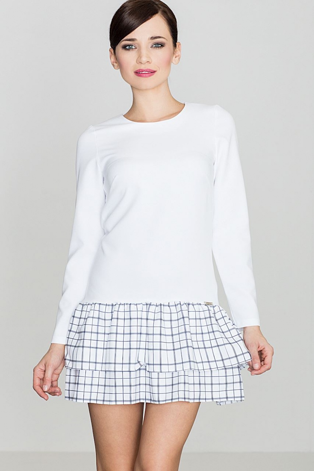Sukienka Model K423 Wzór 47 White - Lenitif114273 - Biały