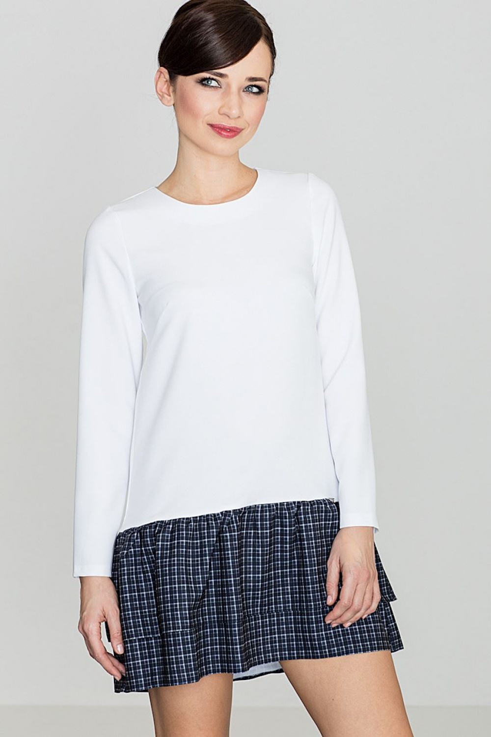 Sukienka Model K423 Wzór 40 White - Lenitif114274 - Biały