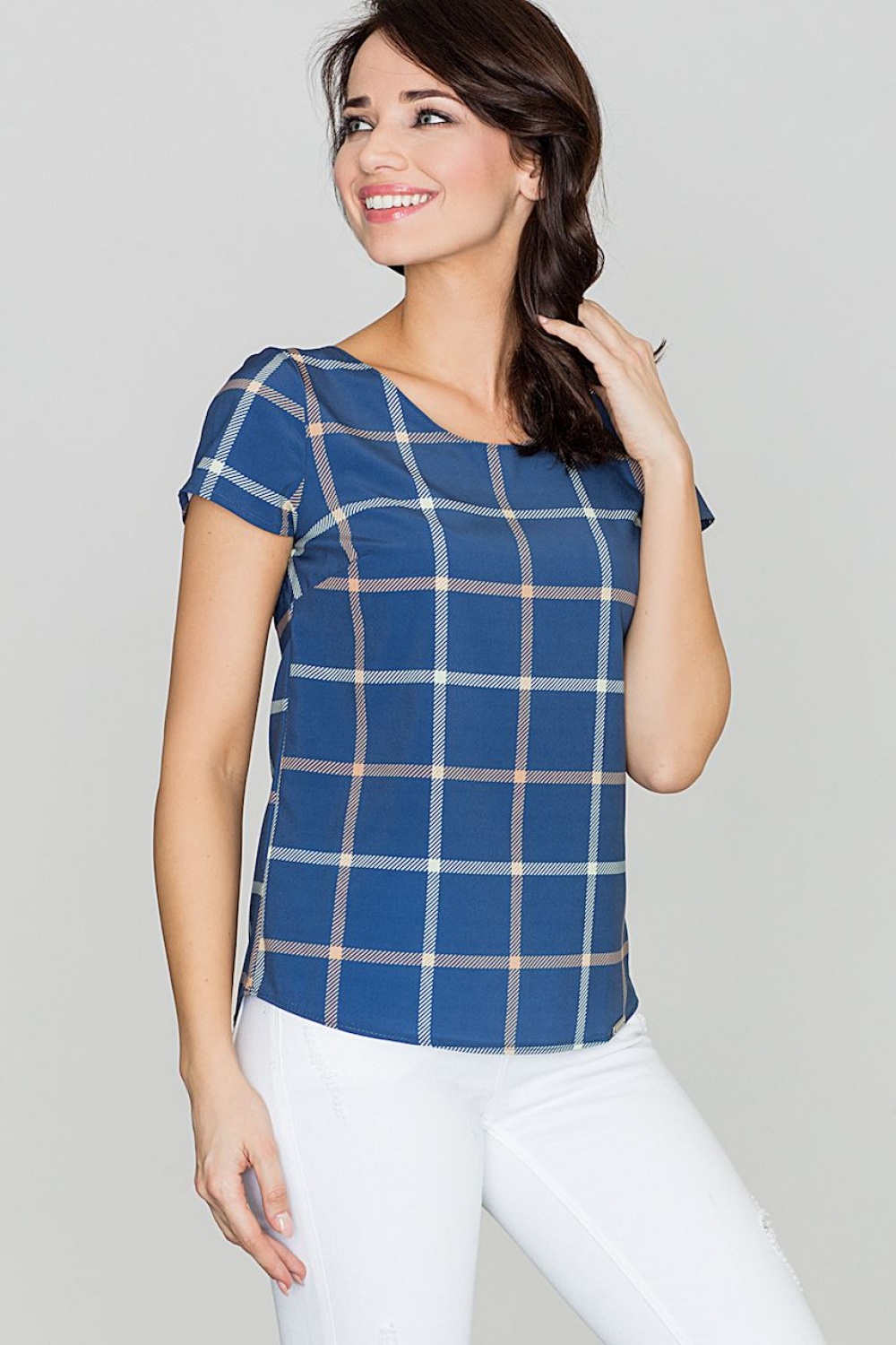 Bluzka Model K422 Wzór 42 Blue - Lenitif114276 - Niebieski