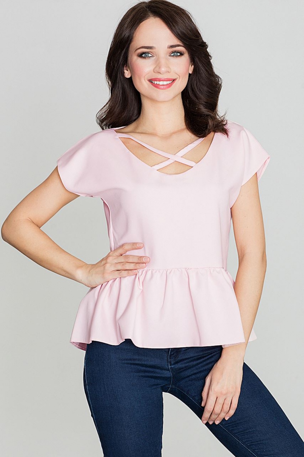 Bluzka Model K396 Pink - Lenitif114304 - Różowy