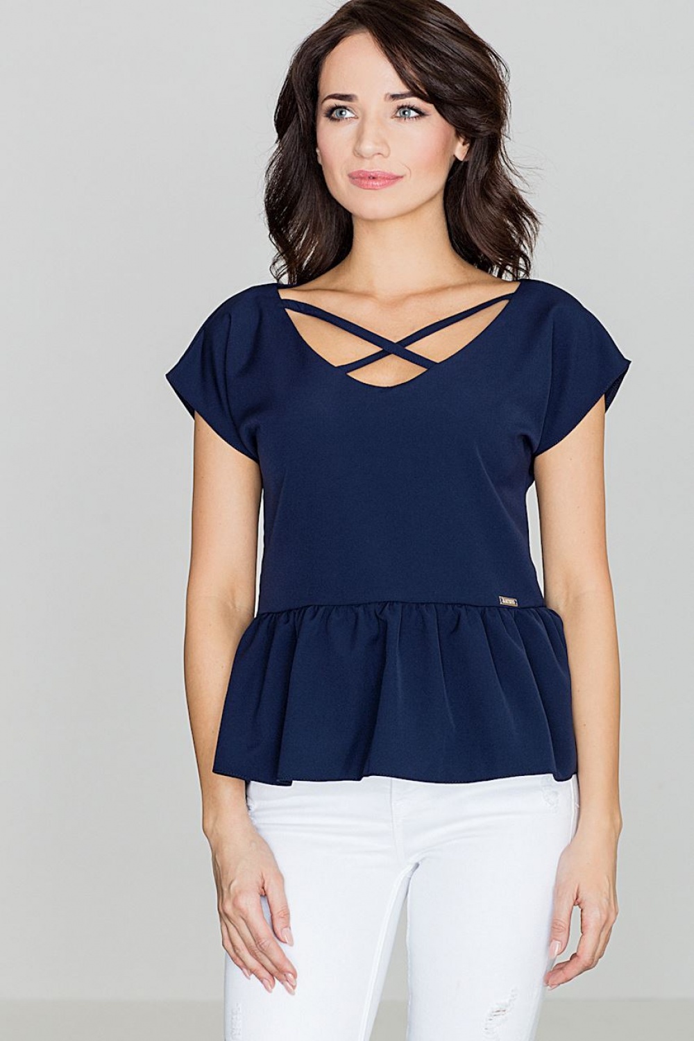 Bluzka Model K396 Navy - Lenitif114306 - Granatowy