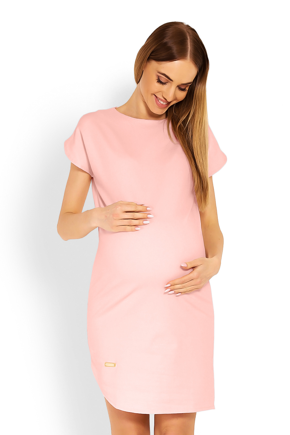 Sukienka Ciążowa Model 1629C Pink - PeeKaBoo114493 - Różowy