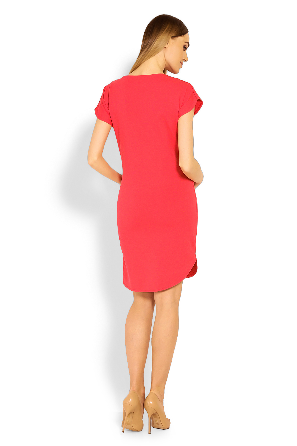 Sukienka Ciążowa Model 1629C Coral - PeeKaBoo114496 - Czerwony - obrazek 3