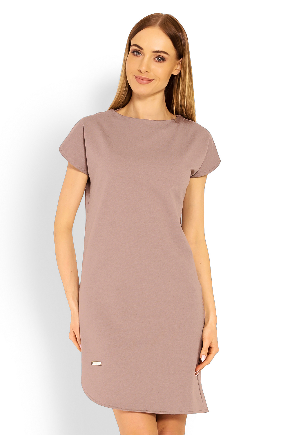 Sukienka Model 1629 Cappuccino - PeeKaBoo114498 - Beżowy