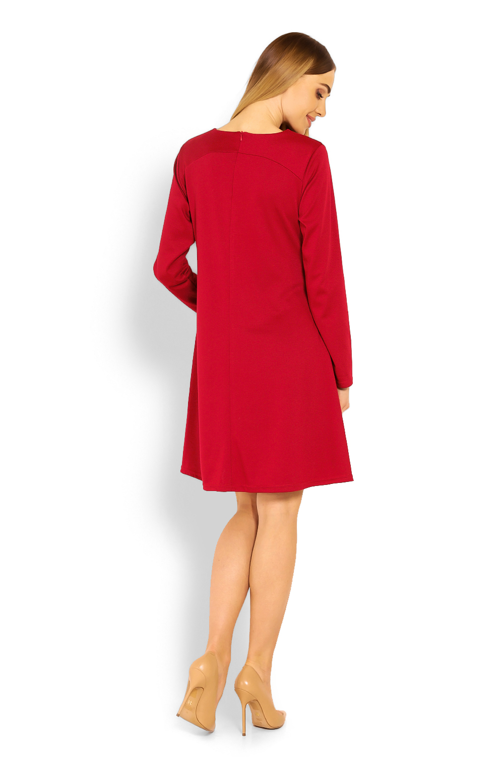 Sukienka Ciążowa Model 1359C Red - PeeKaBoo114509 - Czerwony - obrazek 3