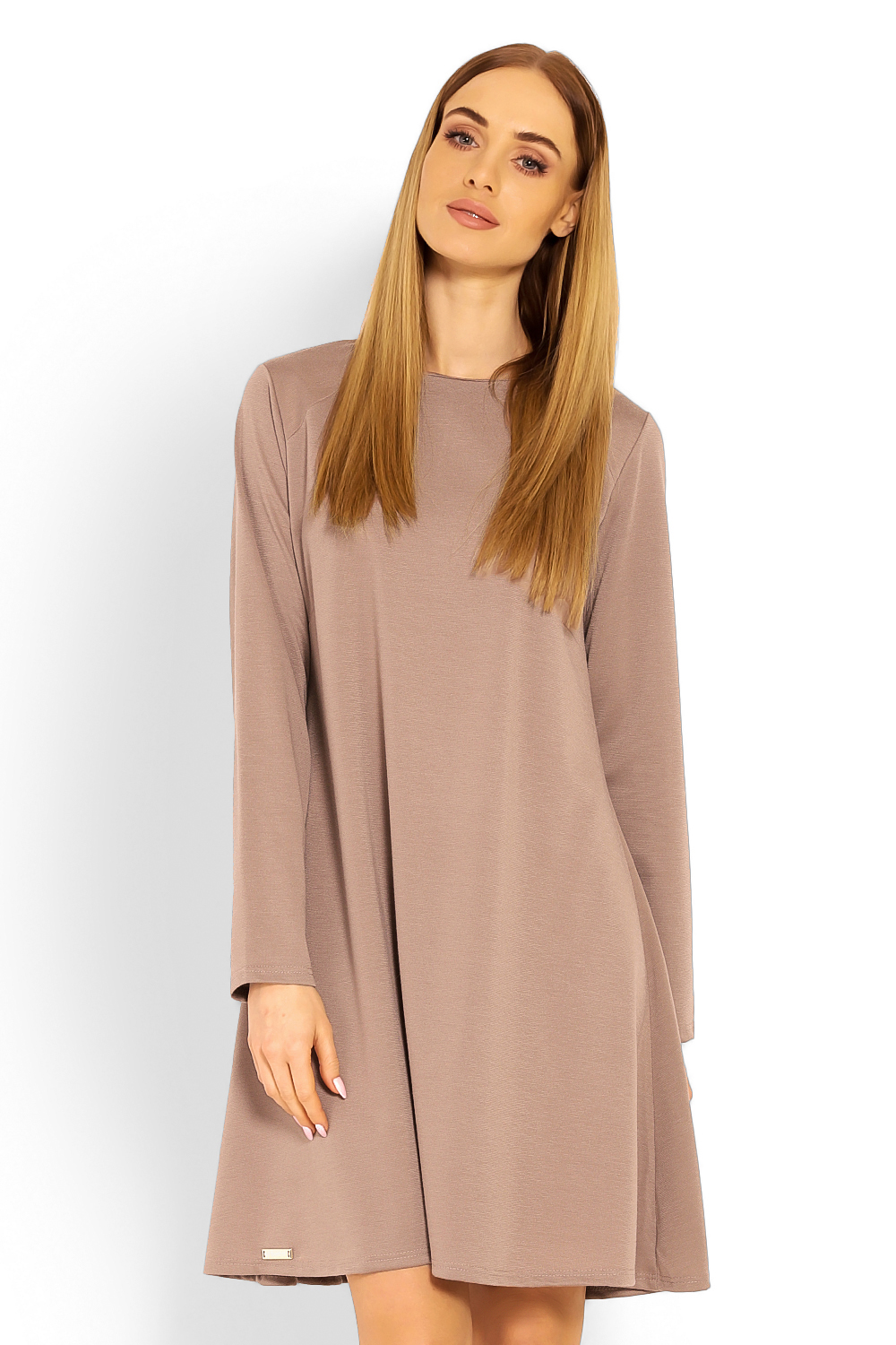 Sukienka Model 1359 Cappuccino - PeeKaBoo114516 - Beżowy