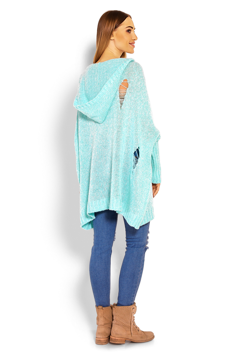 Sweter Damski Model 30055 Mint - PeeKaBoo114563 - Zielony - obrazek 3