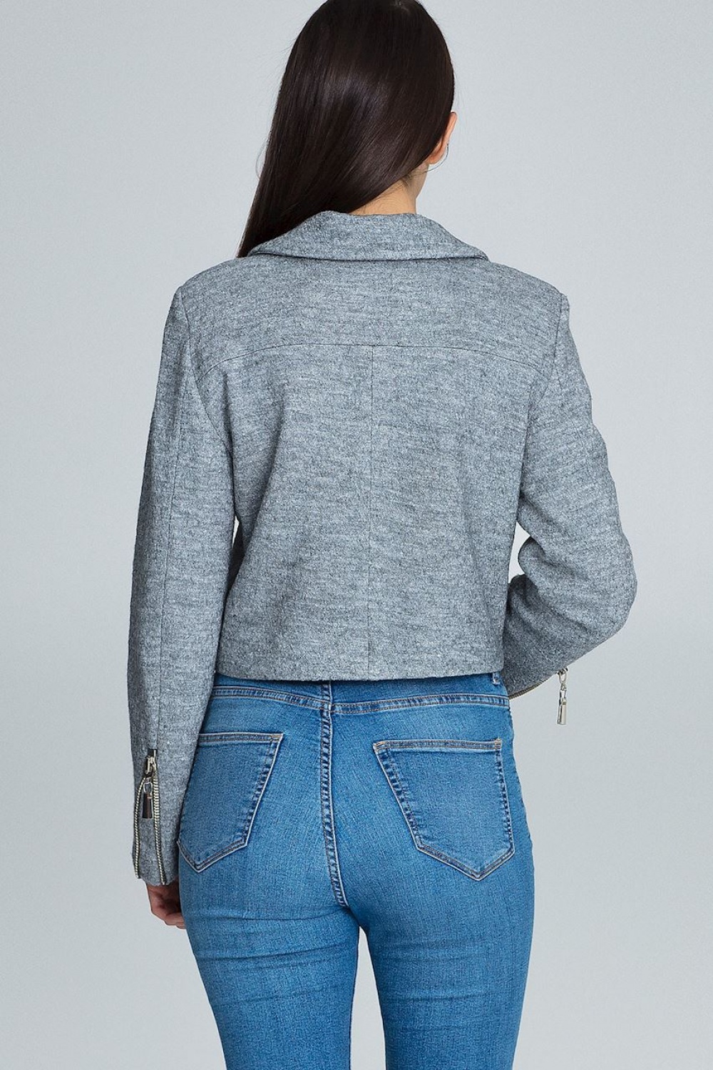 Kurtka Damska Model M607 Grey - Figl116254 - Szary - obrazek 3