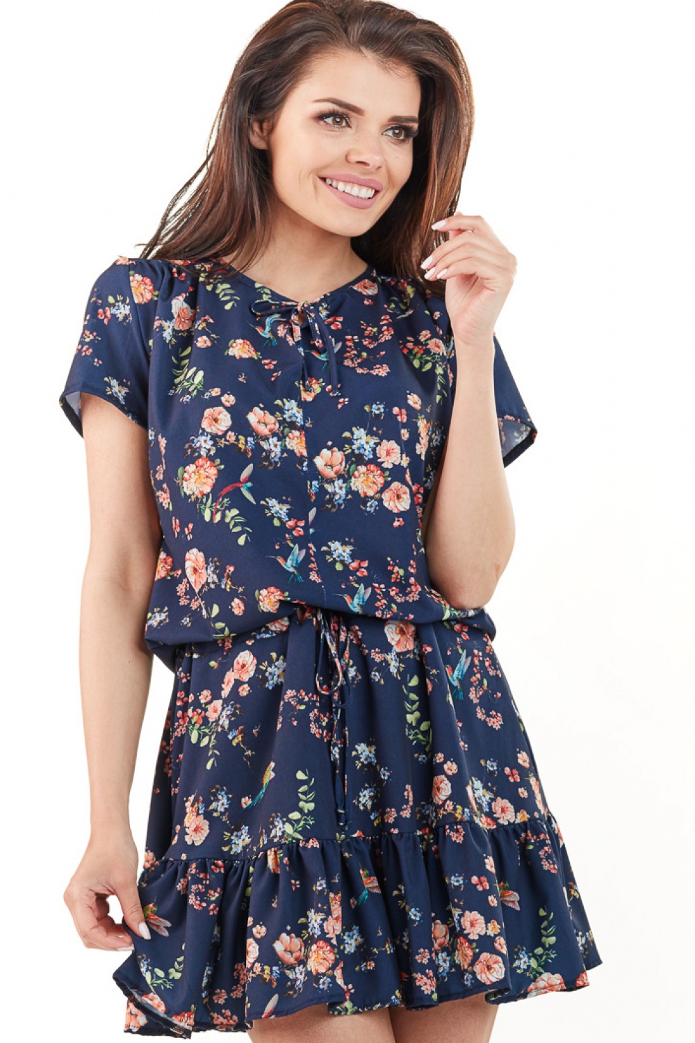 Sukienka Model A230 Navy - awama117510 - Granatowy