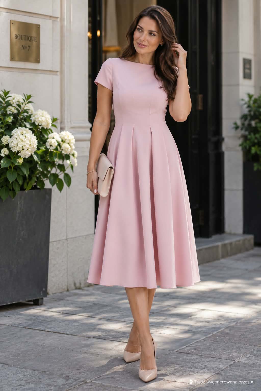 Sukienka Model A569 Dirty Pink - awama178674 - Różowy