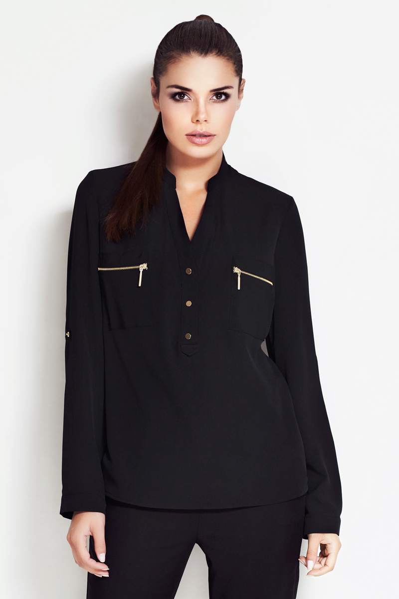 Bluzka Model A51 Black - awama25113 - Czarny