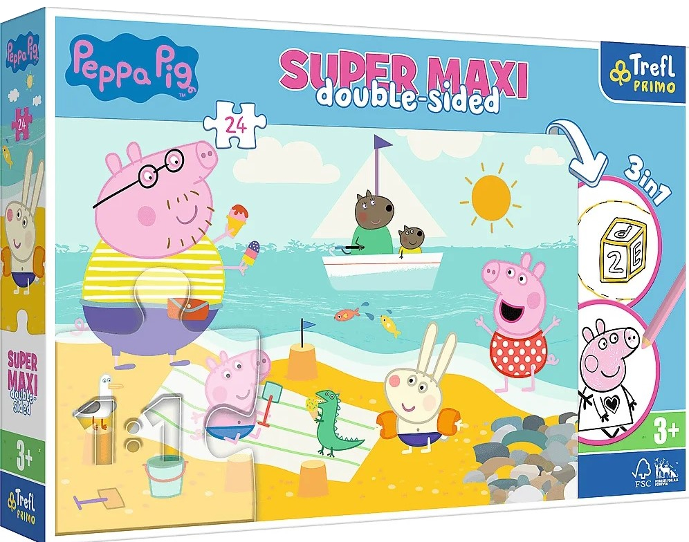 TREFL 41010 Puzzle 24 SUPER MAXI Radosny dzień Peppy