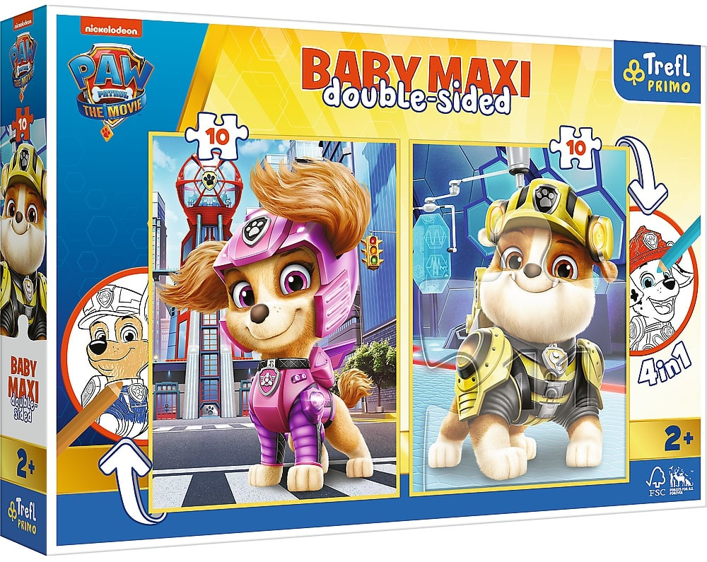 TREFL 43004 Puzzle Baby MAXI 2x10 Radosna drużyna Psiego Patrolu