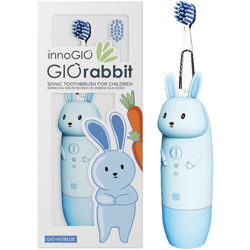 INNOGIO GIO-455BLUE Soniczna szczoteczka dla dzieci GIOrabbit niebieska