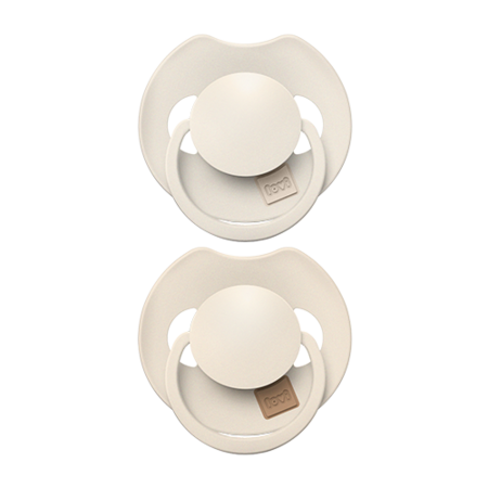 LOVI 34/402 Smoczek silikonowy dynamiczny Prime 6-18m 2 szt Coconut/Ivory
