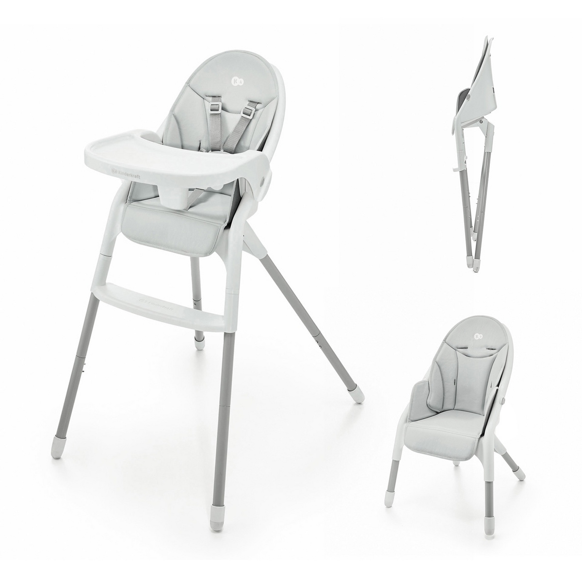 KINDERKRAFT Krzesełko do karmienia DINNLY GREY