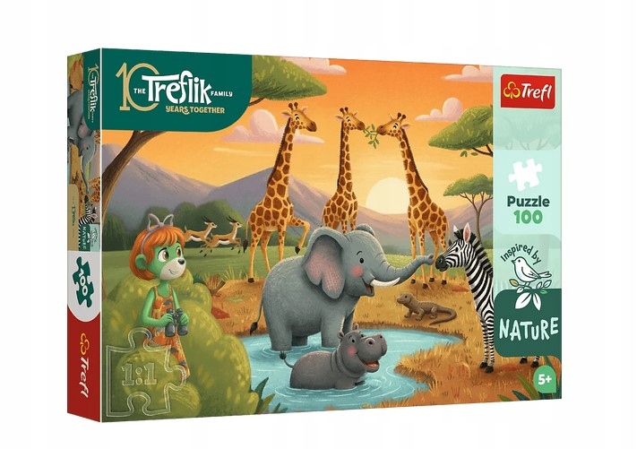 TREFL 16571 Puzzle 100 Wesoła ferajna / Rodzina Treflików