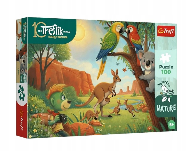 TREFL 16594 Puzzle 100 Koala i kangury / Rodzina Treflików